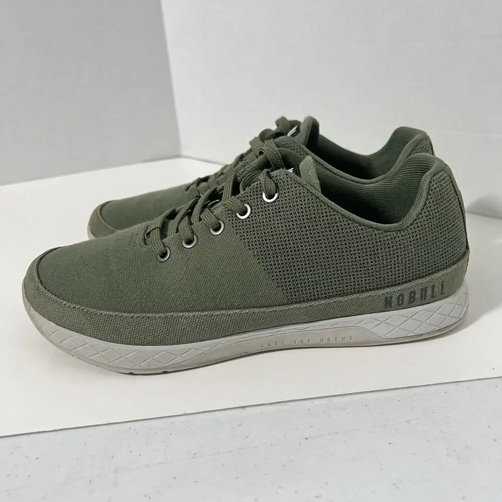 Nobull Canvas Trainer Shoes Men’s sz 9 Moss Green Sneakers Women 10.5